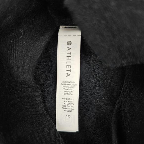 Athleta Top Womens 1X Foresthill Ascent Turtleneck Wool Blend Base Layer Warm - Picture 4 of 6